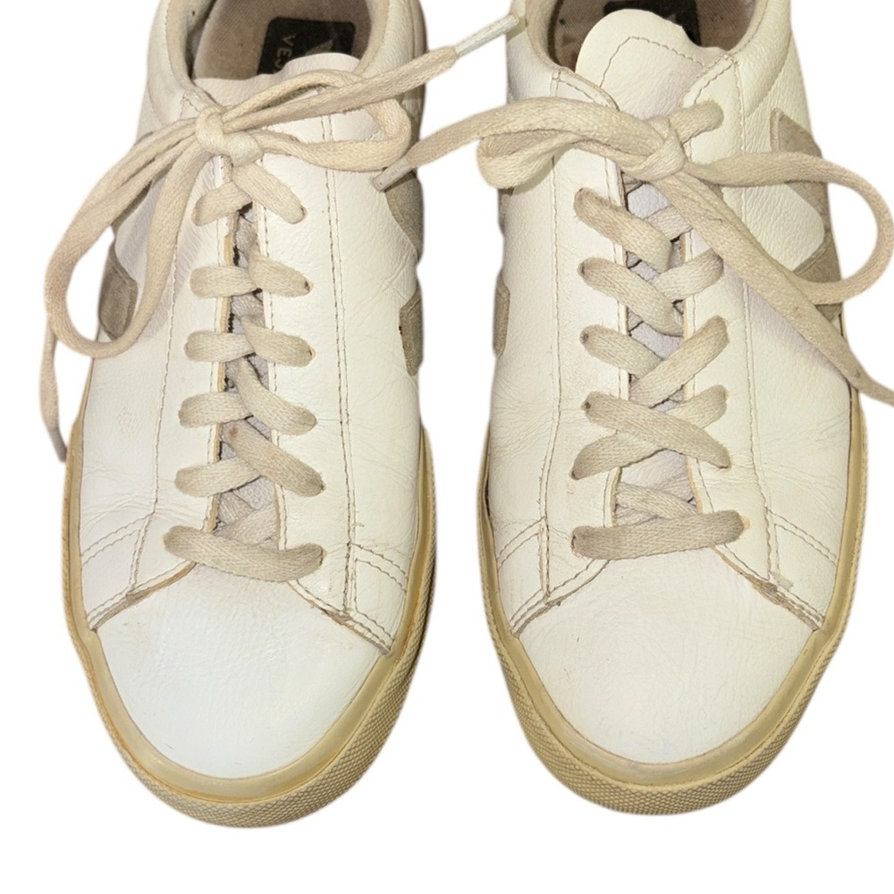 Veja Campo Sneakers in White Leather / Natural Suede - 8 - Picture 9 of 16